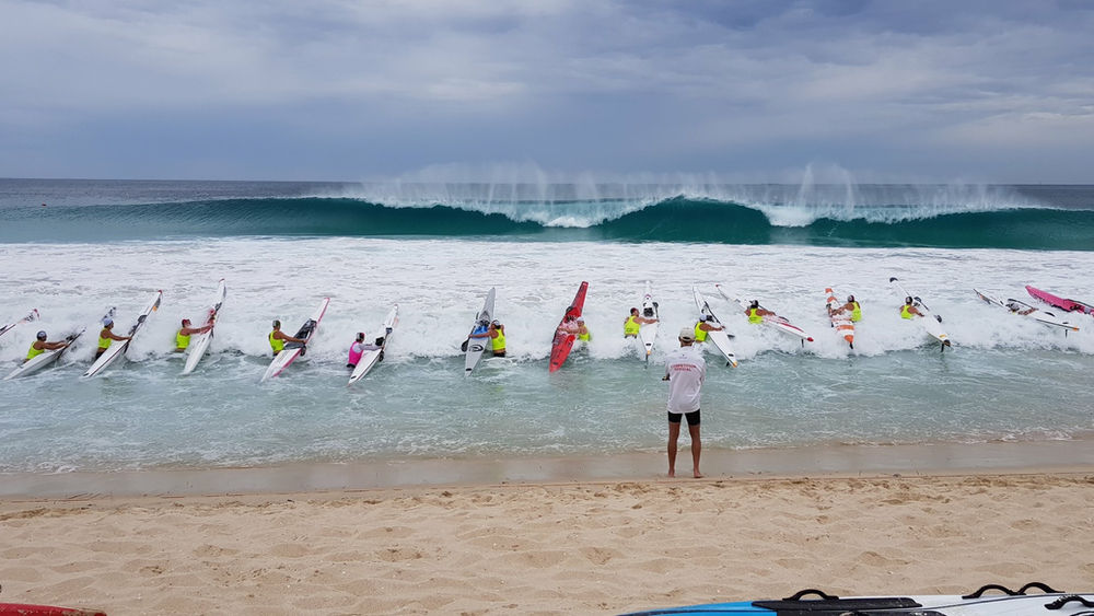 Paddlers on a multi day camp along the coast